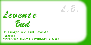 levente bud business card